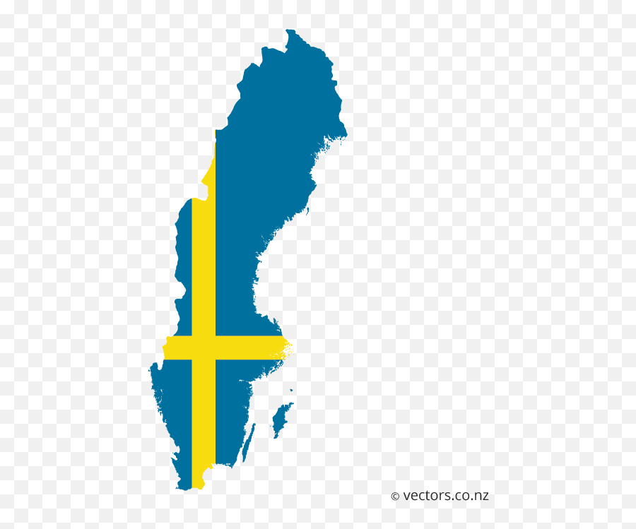 Flag Vector Map Of Sweden - Sweden Flag Map Png Emoji,Flag Of Scotland Emoji