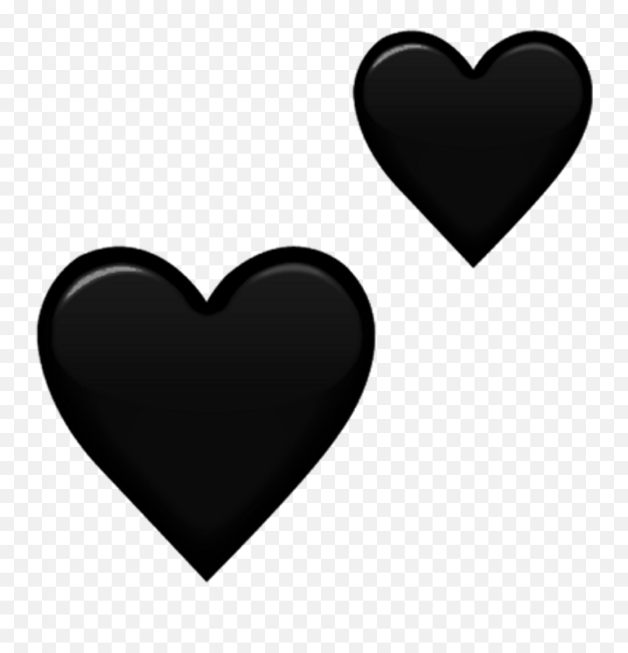 Emoji Love Black Png The Emoji - Corazones Negros Emoji,Corazones Emoji
