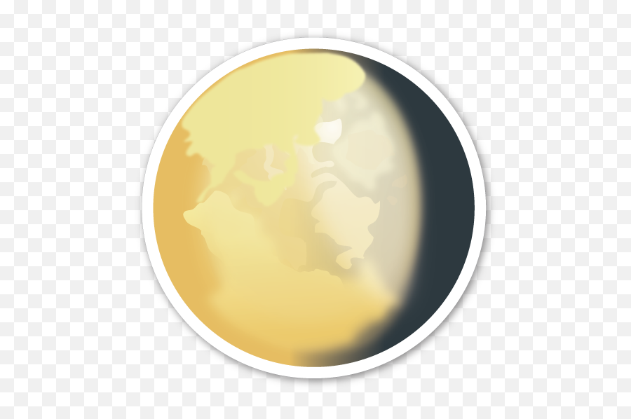 Waning Gibbous Moon Symbol - Circle Emoji,Cloud Earth Emoji