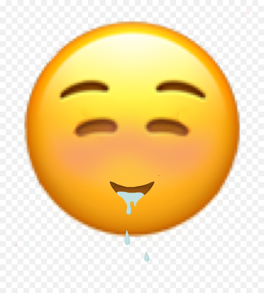 Emoji Emojisticker Blush Blushed Blushedemoji Drip Drip - Kiss Emoji Clip Art,Drip Emoji