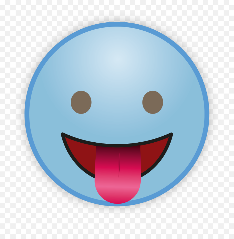 Cute Sky Blue Emoji Transparent Png - Smiley,Blue Circle Emoji