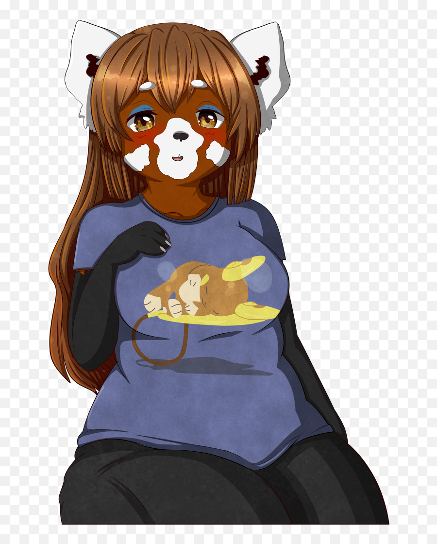 Drawn Red Panda Chubby - Anime Red Panda Girl Emoji,Red Panda Emoji