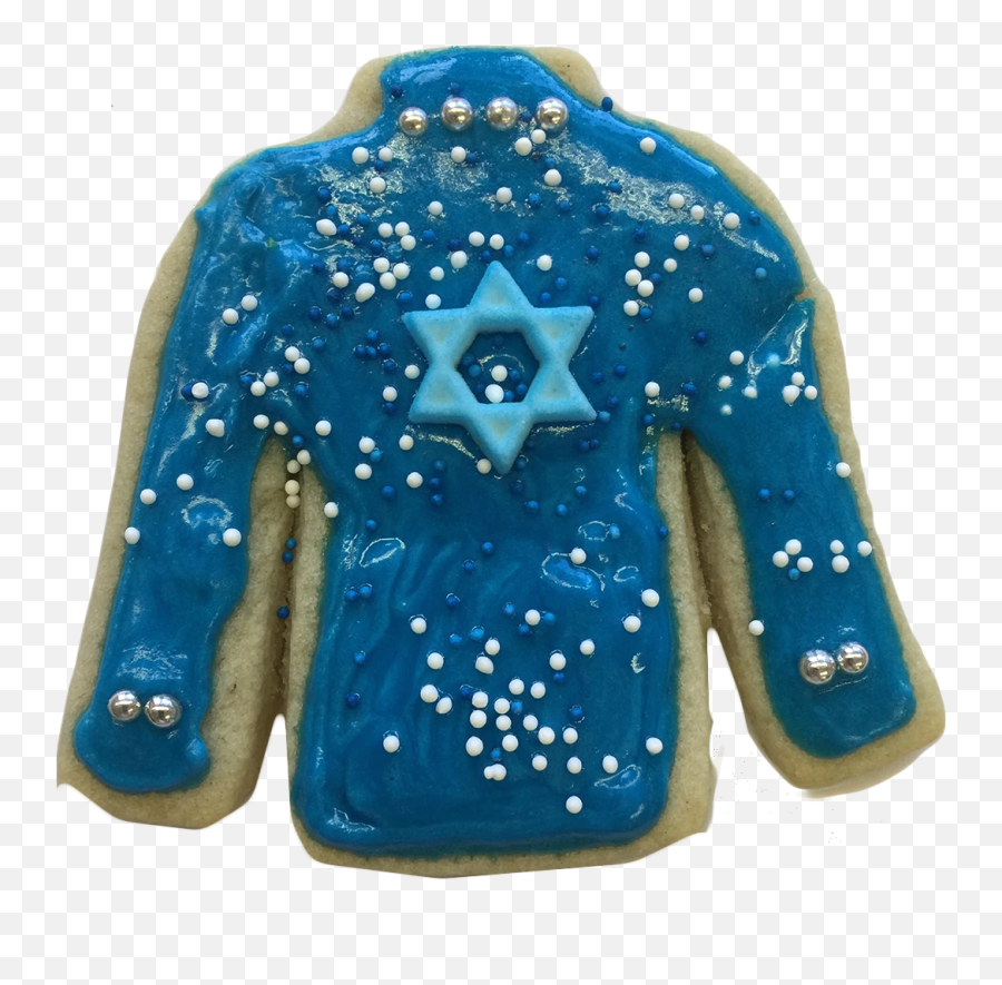Hanukkah Ugly Sweater Cookies - Woolen Emoji,Emoji Christmas Sweater