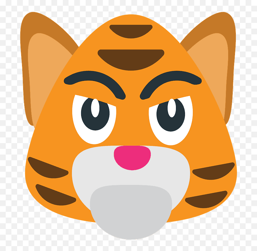 Tiger Face Emoji Clipart - Happy,Tiger Emoji