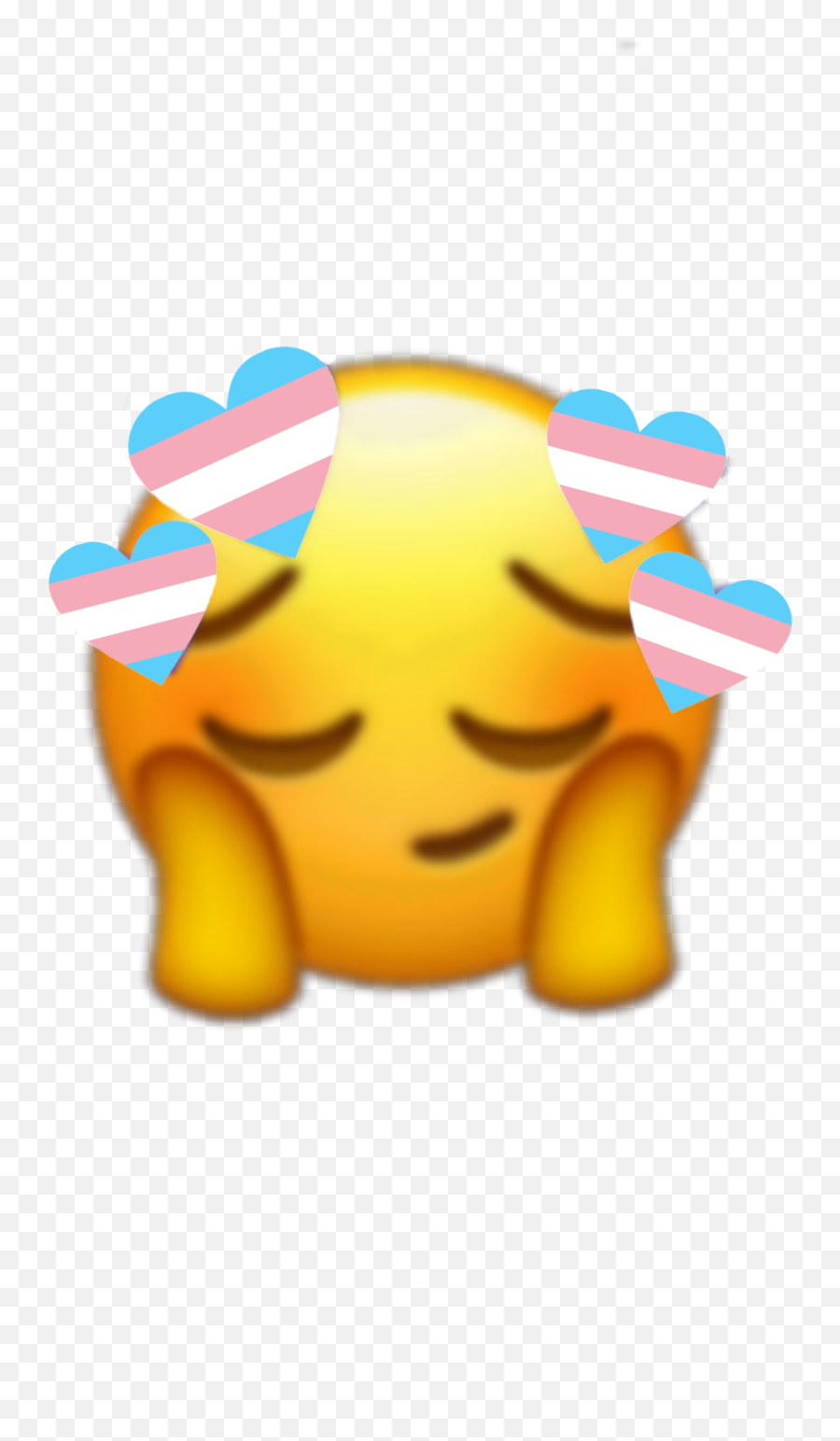 Emoji Blue Pink Sticker By I Am Here - Happy,Trans Emoji