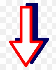 Free Down Arrow Transparent Download Clip Art - Red White Blue Emoji