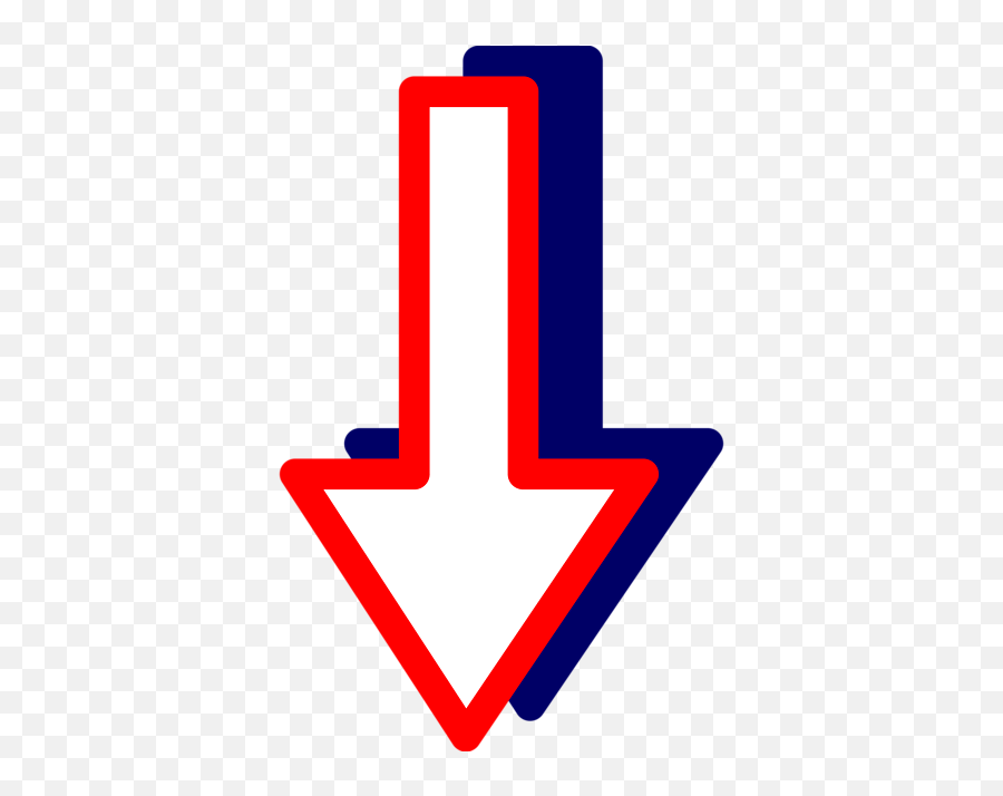 Free Down Arrow Transparent Download Free Clip Art Free - Red White Blue Arrow Emoji,Downward Arrow Emoji