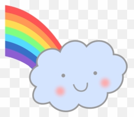 Lucu Awan Dengan Pelangi Vektor Gambar - Cute Clipart Emoji,Rainbow Emoji