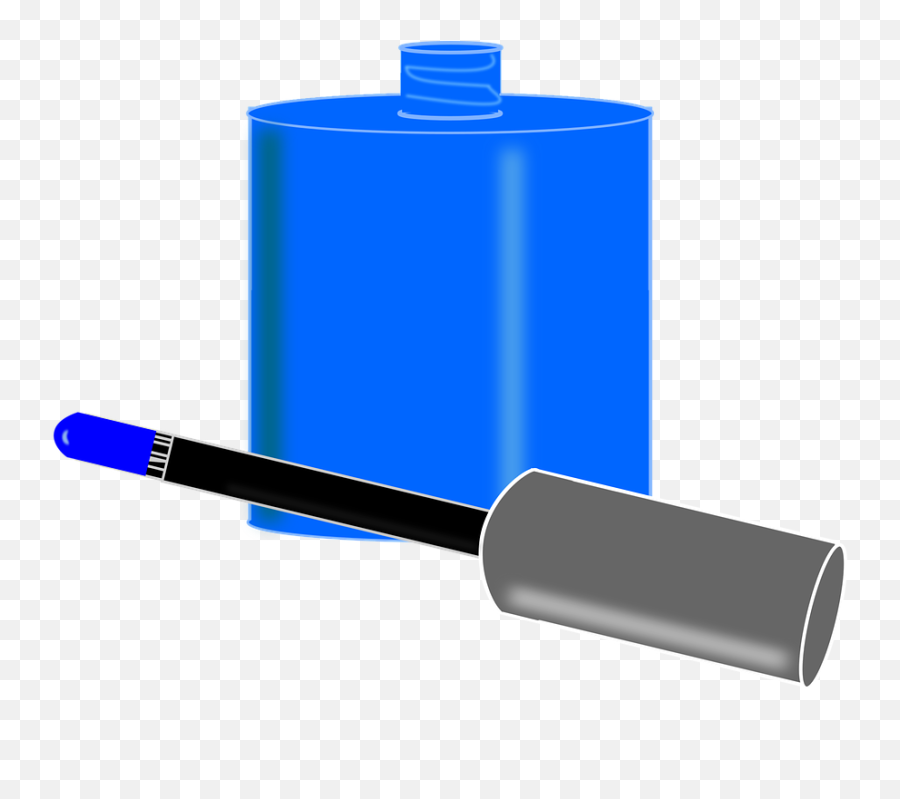 Nail Polish Blue Painted - Blue Nail Polish Clipart Emoji,Paint Nails Emoji