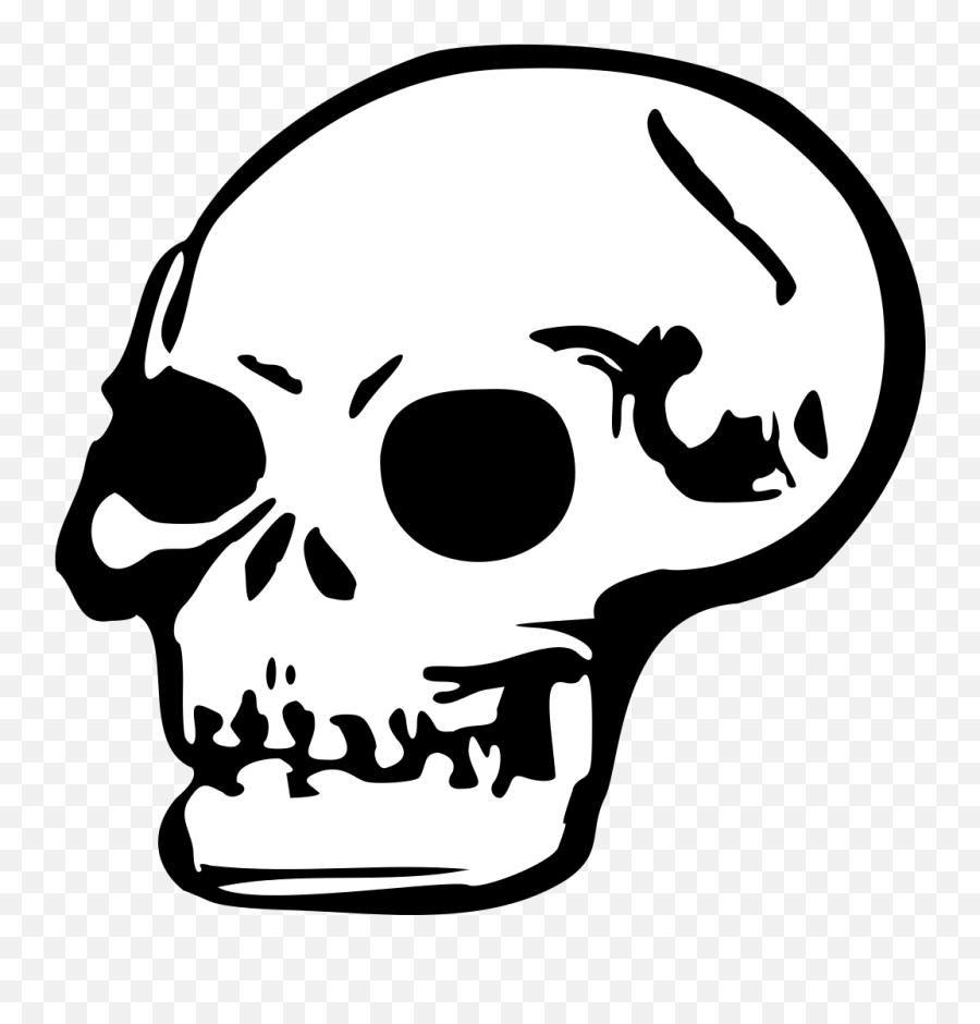 Skull 2 - Skull Clip Art Png Emoji,Bone Emoji