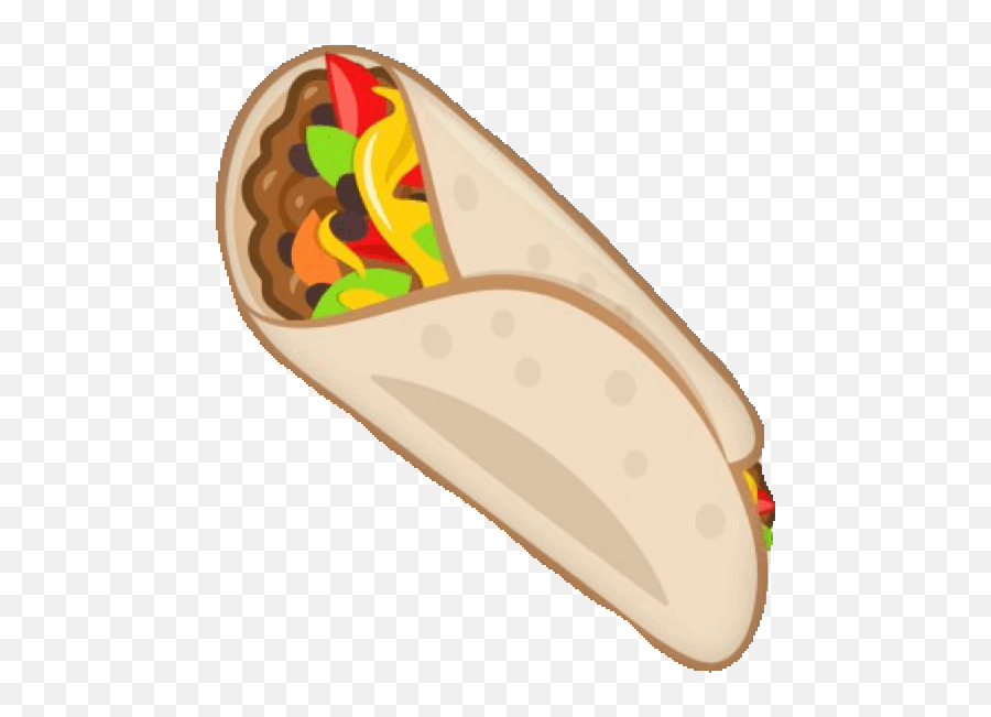 Top Chicken Taco Rolls Stickers For - Burrito Emoji Transparent Background,Tacos Emoji
