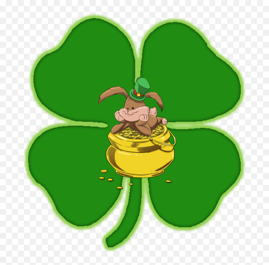 Happy St - Bunny St Day Emoji,St Patrick's Day Emoticons