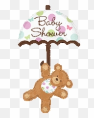 Baby Shower Unbrella Bear - Foil Balloon Emoji