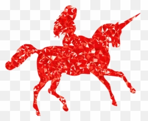 Woman And Unicorn - Draw Silhouette Emoji