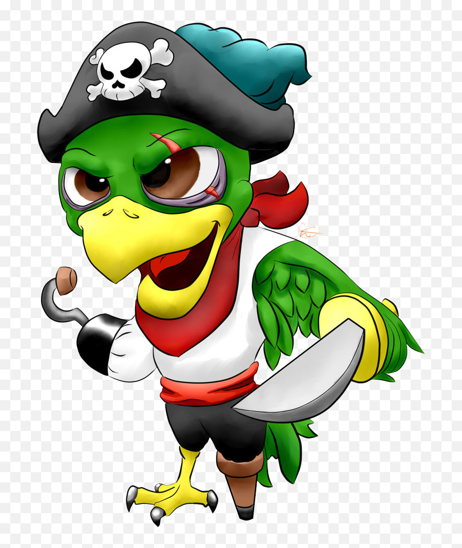 Download Pirate Parrot Image Hq Png Image - Parrot Pirate Clip Art Emoji,Parrot Emoji