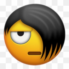 Goth Emoji Gothemoji Facefreetoedit - Emo Emoji,Goth Emoji