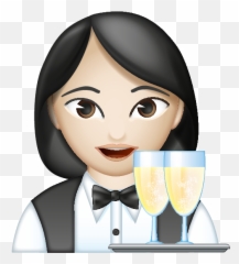 Emoji - Cartoon,Waitress Emoji