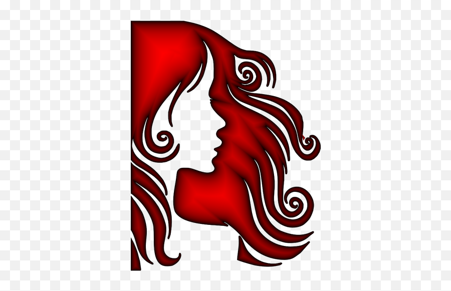 Red - Long Hair Silhouette Png Emoji,Dancing Girls Emoji