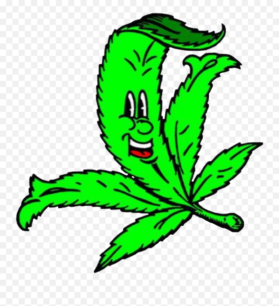 Potleaf Stickers - Weed Cartoon Transparent Background Emoji,Pot Leaf Emoji