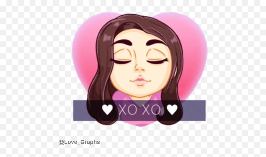 Hani Happy Love Graphs Stickers For Telegram - Illustration Emoji,Xo Emoji