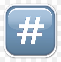 Hash Key - Transparent Hashtag Emoji,Wet Emoji