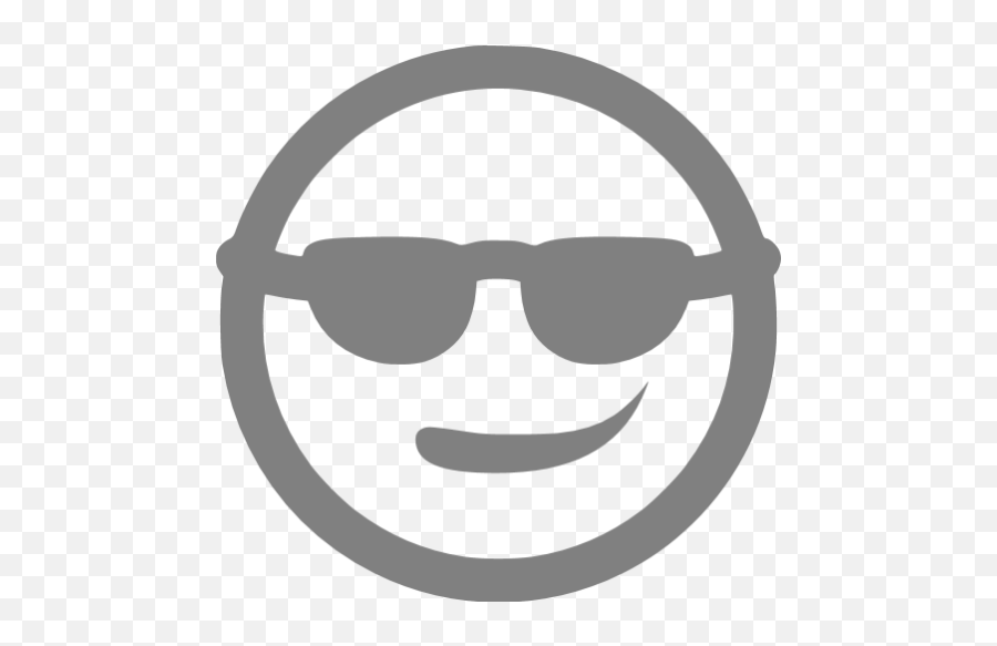 Gray Cool Icon - Free Gray Emoticon Icons Icon 108 108 Emoji,Shades Emoticon