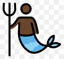 Merman Emoji Clipart - Mermaid