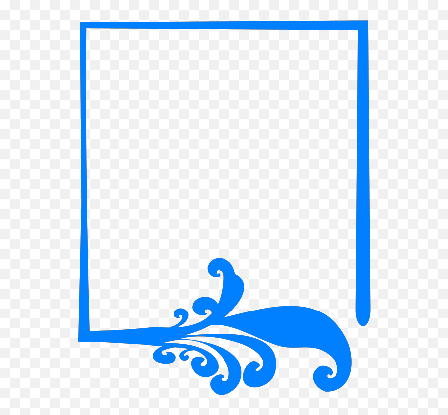Blue Artistic Frame Png Svg Clip Art - Vertical Emoji,Frame With An X Emoji