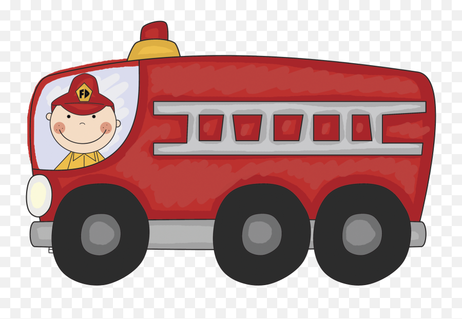 Firetruck Old Fire Truck Clipart Kid - Cartoon Fire Truck Clip Art Emoji,Firetruck Emoji