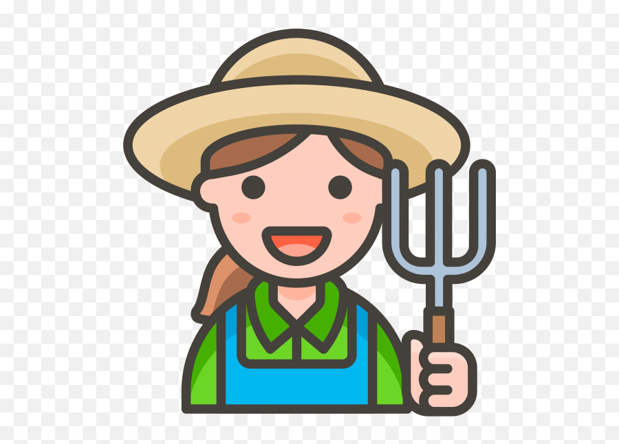 Woman Farmer Icon Png Image - Farmer Icon Png Emoji,Emoji Woman