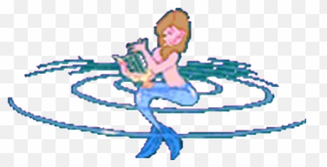 Harp Music Stickers For Android Ios - Mermaid Swimming Clipart Gif Emoji,Harp Emoji