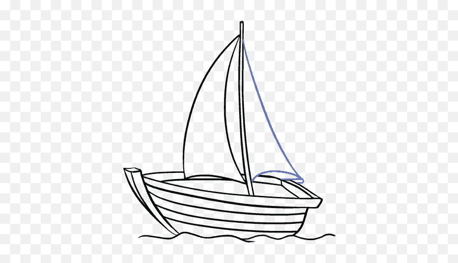 White Clipart Sailboat White Sailboat - Boat Drawing Emoji,Boat Gun Gun Boat Emoji