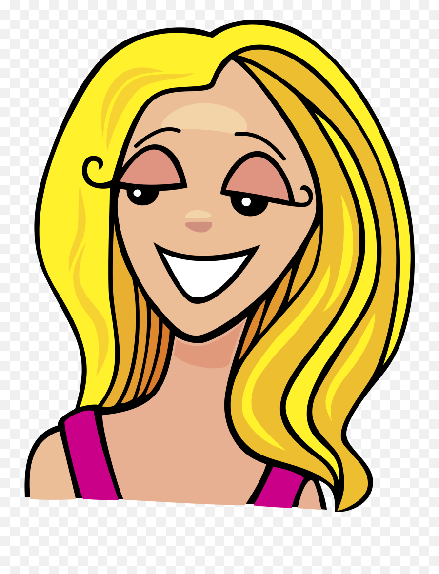 Blonde Hair Cartoon Characters - Long Blonde Hair Cartoon Emoji,Blonde Hair Emoji