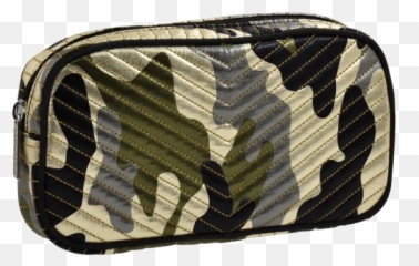 Camo Chevron Small Cosmetic Bag - Camouflage Emoji,Camouflage Emoji