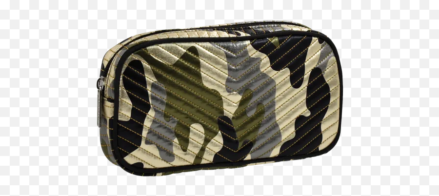 Camo Chevron Small Cosmetic Bag - Camouflage Emoji,Camouflage Emoji