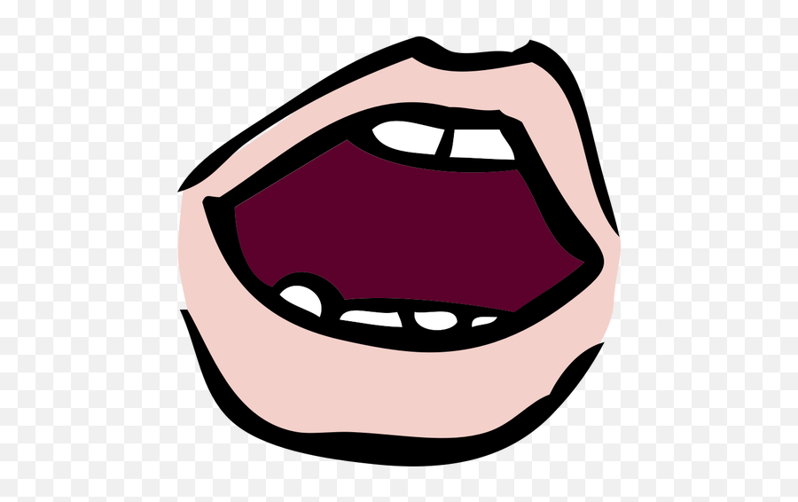 Vector Drawing Of Abstract Open Mouth - Talking Mouth Clipart Gif Emoji,Shark Emoji