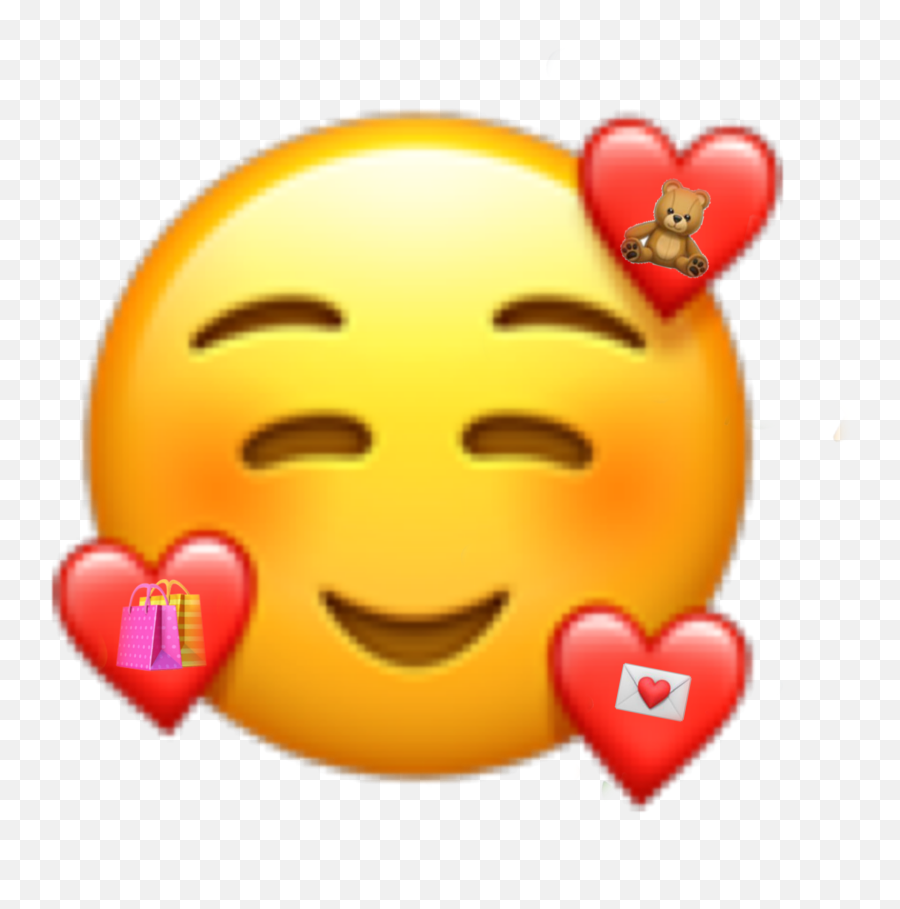 Emoji Iphone Love Girl Shopping Letter - Smiling Face With 3 Hearts Emoji Png,Letter Emoji