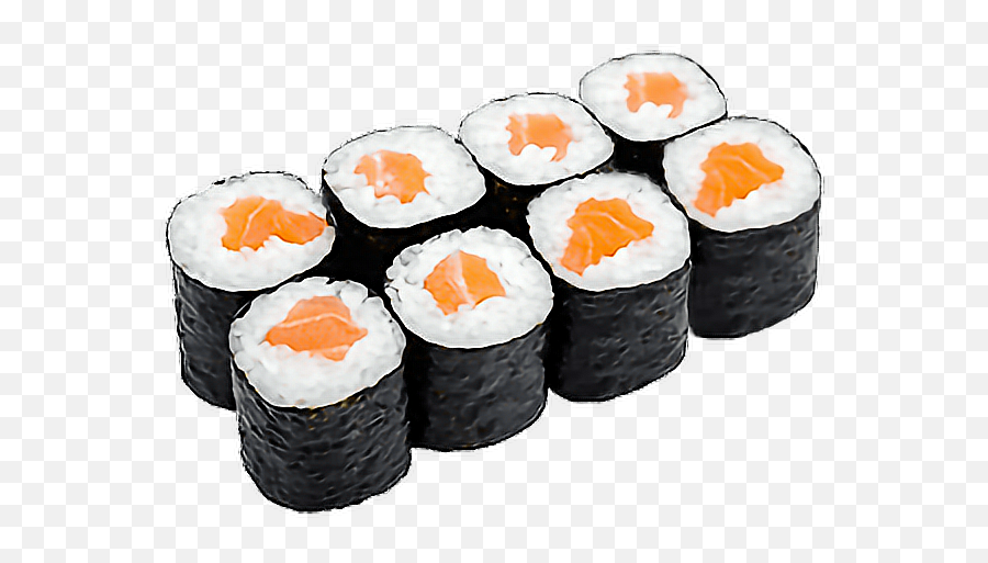 Sushi Transparent Png - Sushi Food Black White Orange White Orange And Black Food Emoji,Sushi Emoji Png