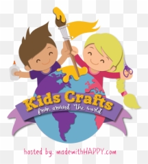 Kids Crafts From Around the World - Made with HAPPY Art And Logo Emoji