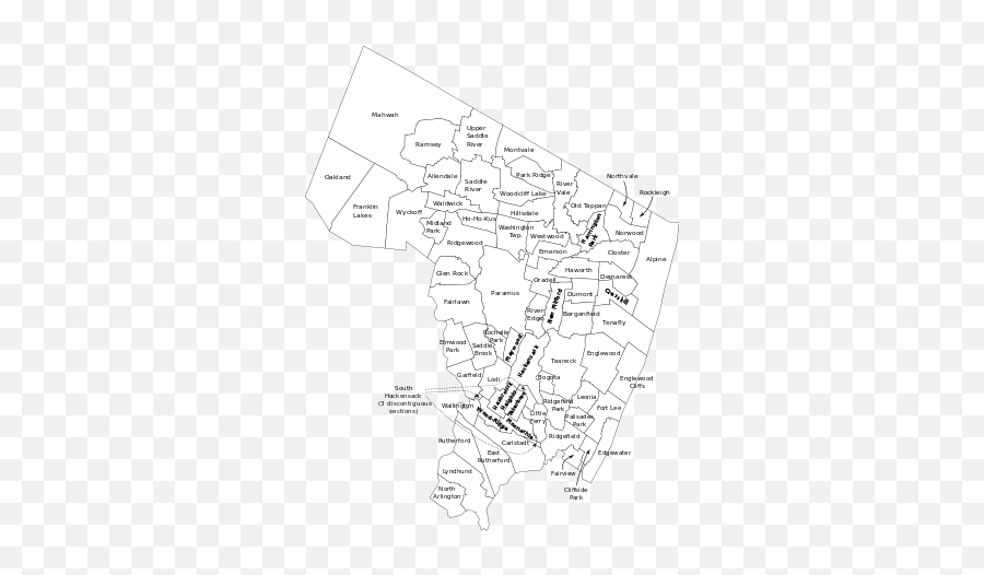 Nj Municipalities Labeled - Bergen County Map Emoji,Apartment Emoji