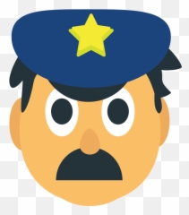 Emojione1 1f46e - Cartoon Emoji,Wide Eye Emoji