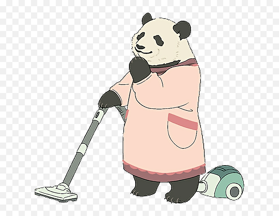 Ftestickers Panda Doodle Vacuum Cleaner - Shirokuma Cafe Mama Panda Emoji,Vacuum Cleaner Emoji