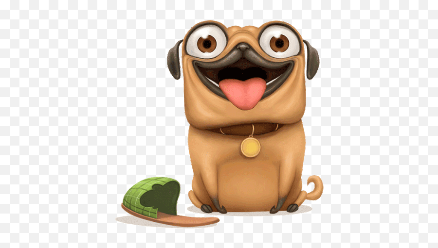 Hulk The Pug - Pug Character Design Emoji,Pug Emoji