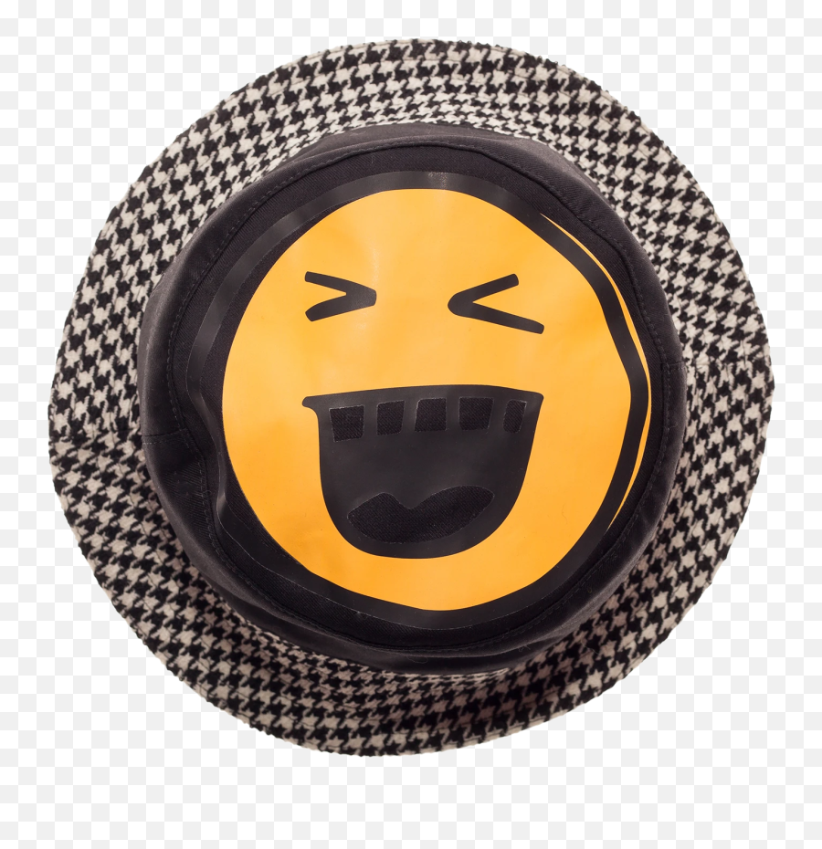 Emoji Laughing Hat - Textile,Hockey Puck Emoji