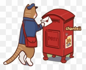 Mailbox Catsticker - Cartoon Emoji,Mailbox Emoji