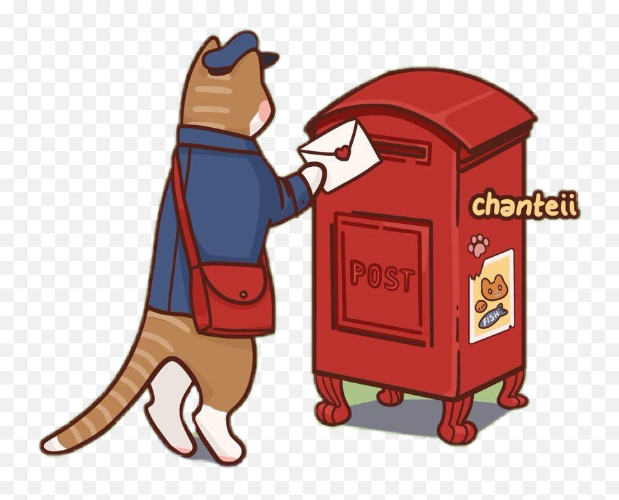 Mailbox Catsticker - Cartoon Emoji,Mailbox Emoji