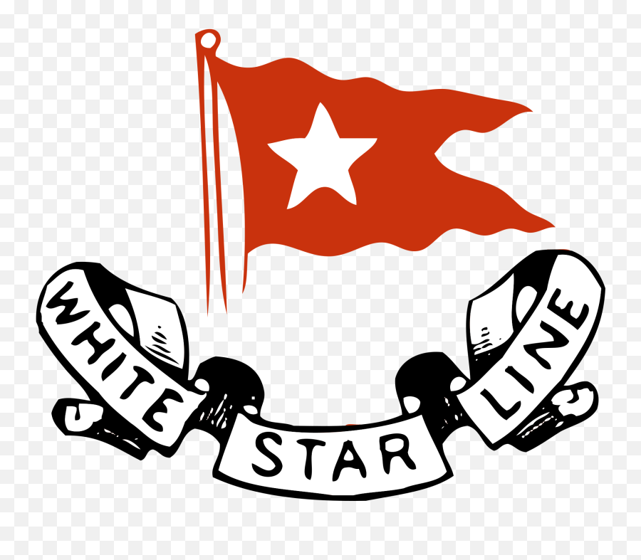 Clipart Stars Line Transparent - Titanic White Star Line Flag Emoji,White Star Emoji