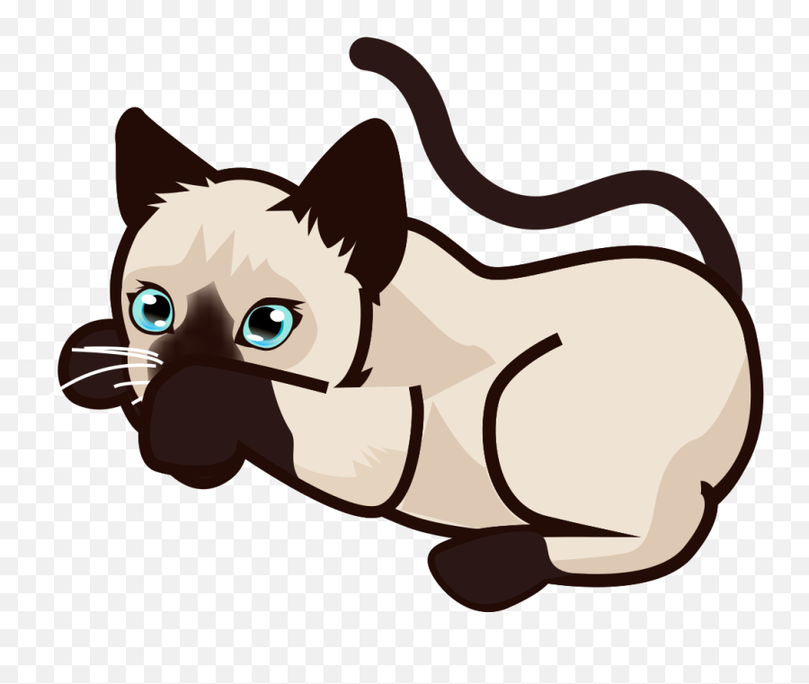Peo - Cat Siamese Clipart Png Emoji,Kitten Emoji
