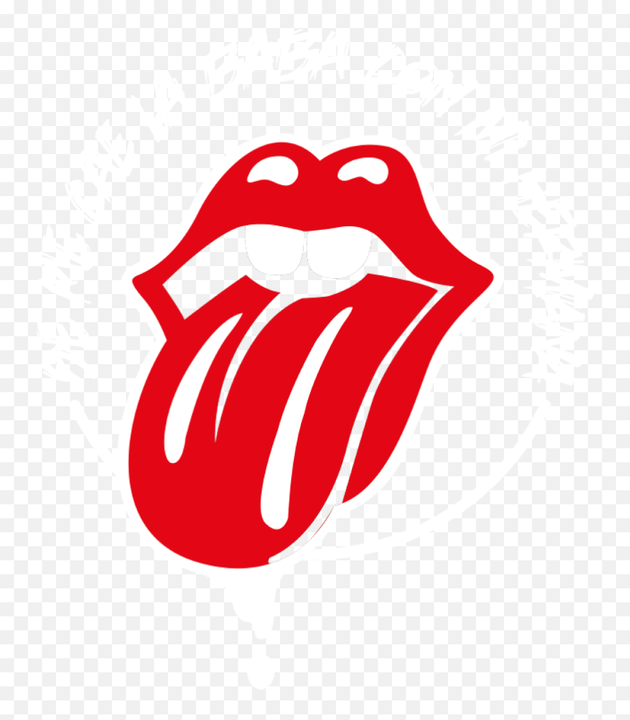 Rolling Stones Tongue Black And White Emoji,Rolling Stones Emoji