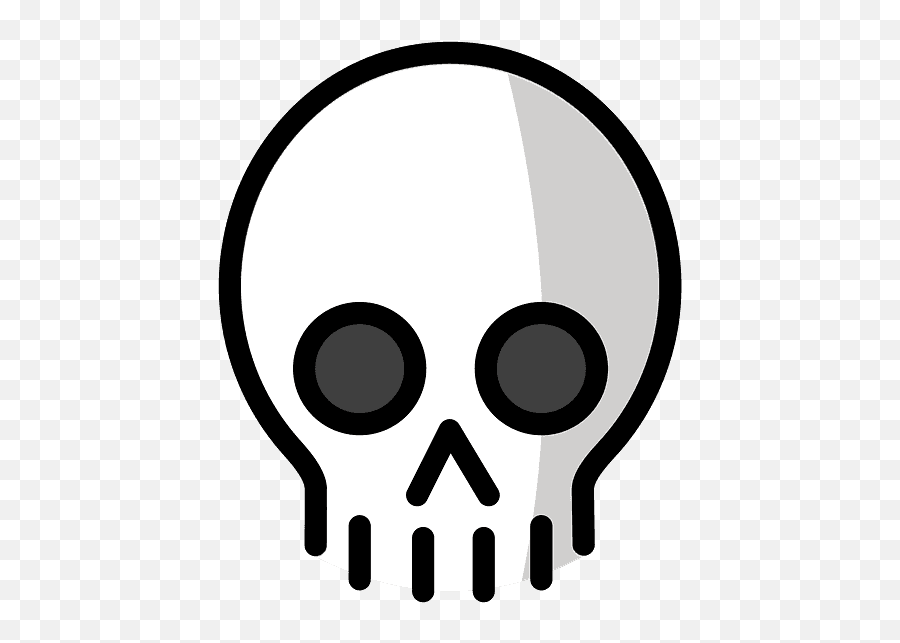 Skull Emoji Clipart - Calavera Emoji,Cross Bones Emoji